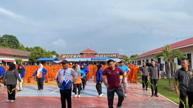 
 Rutan Karimun Bersama BNNK Gelar Senam dan Mini Soccer